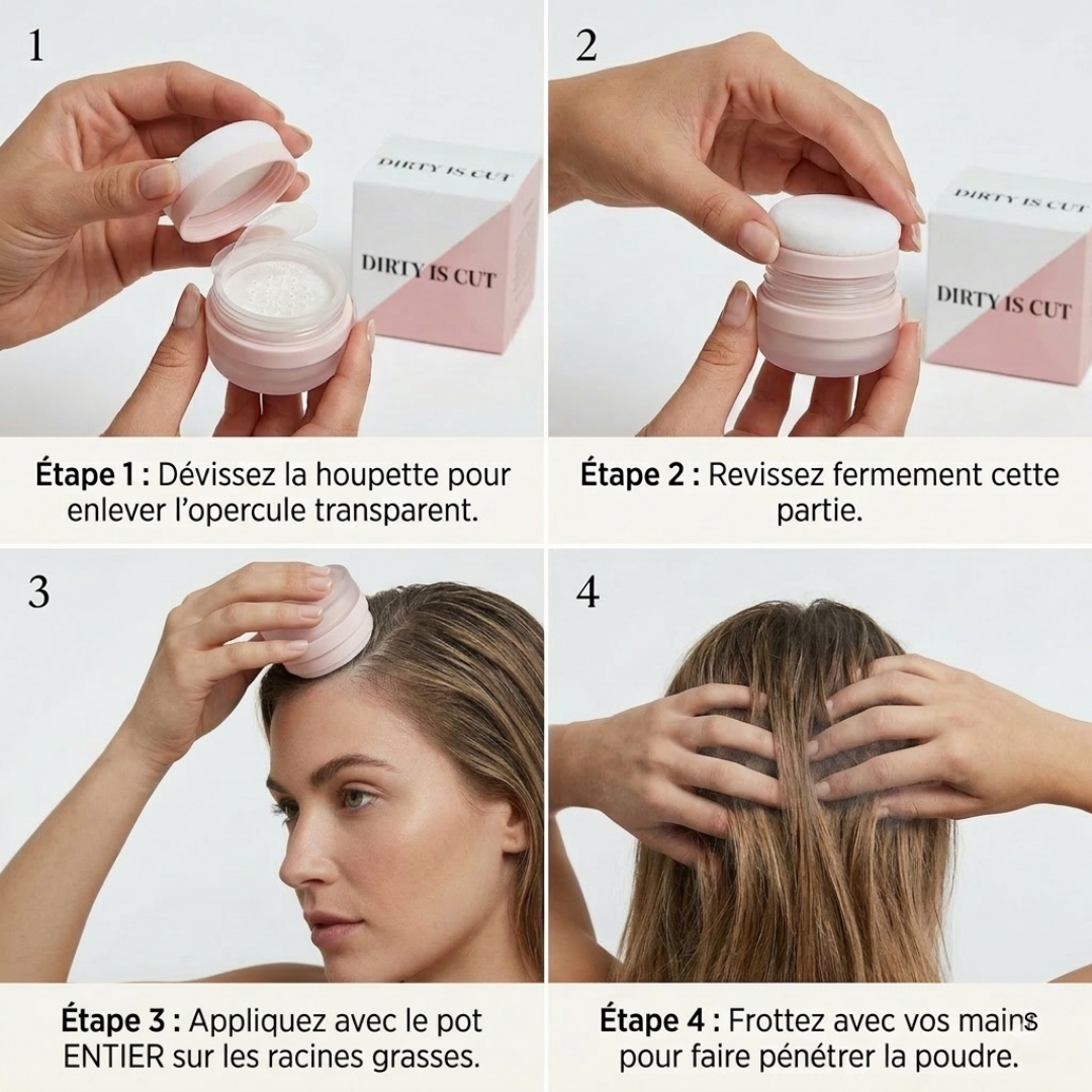 SHAMPOING SEC EN POUDRE 100% NATUREL