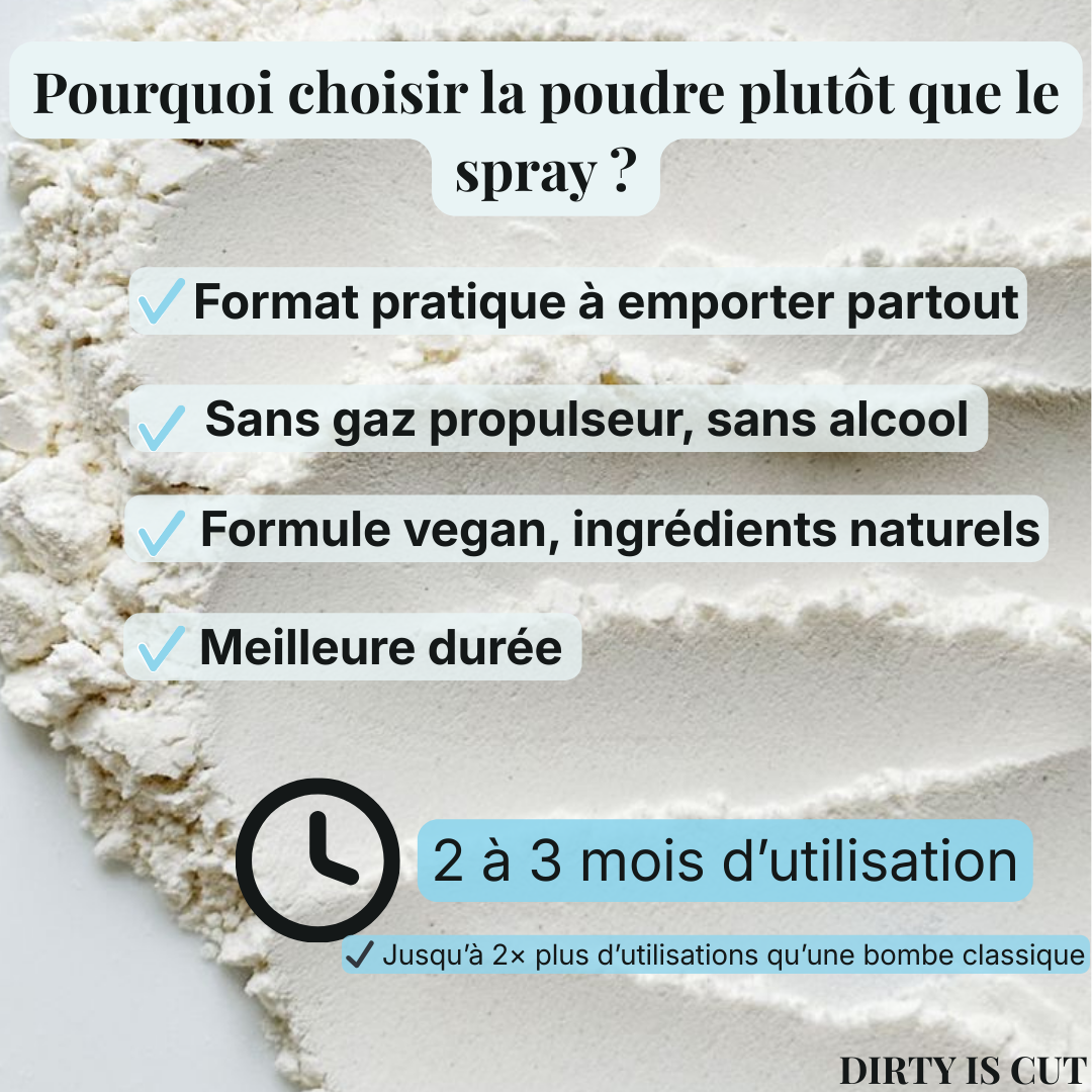 SHAMPOING SEC EN POUDRE 100% NATUREL